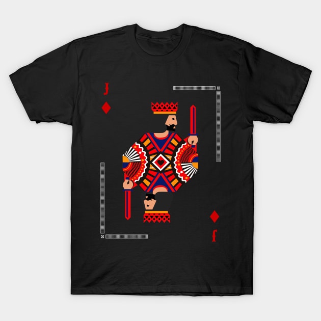 Jack of Diamonds - Poker Card Design T-Shirt by BB Funny Store